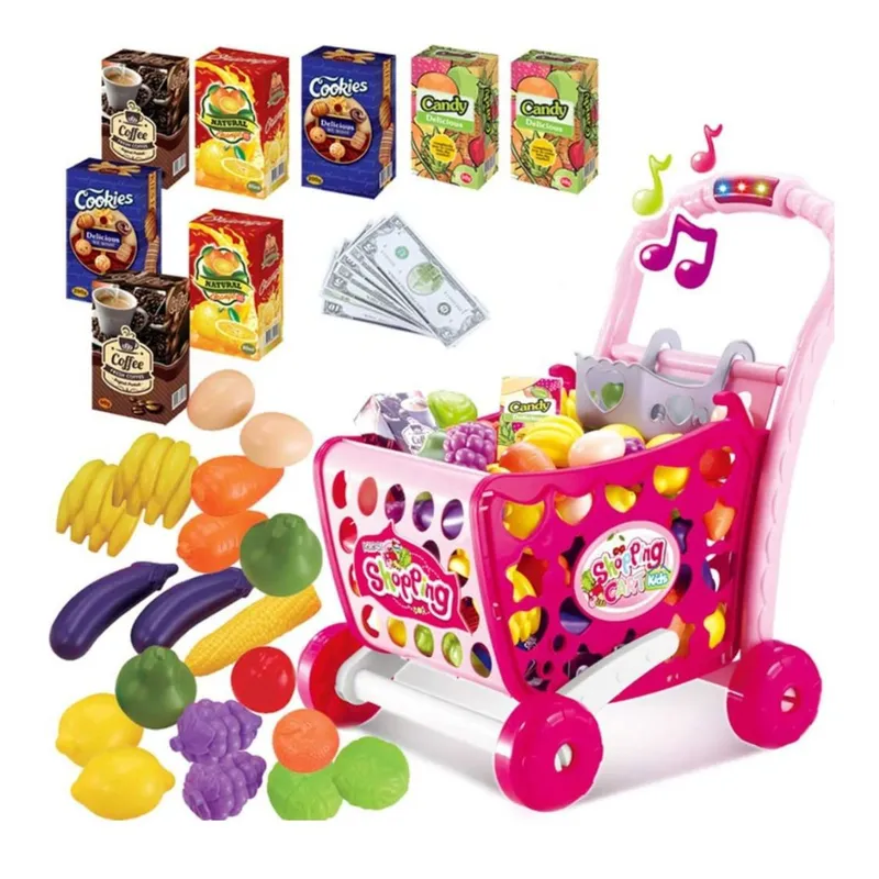 GENERICO - Juguete Carrito De Compras Con Luz Sonido Supermercado Niñas