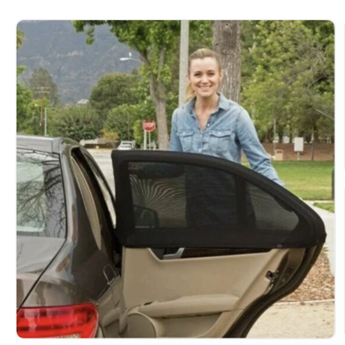 AURELA - CarShades - Set de 4 Tapasoles de Malla para Ventana de Auto