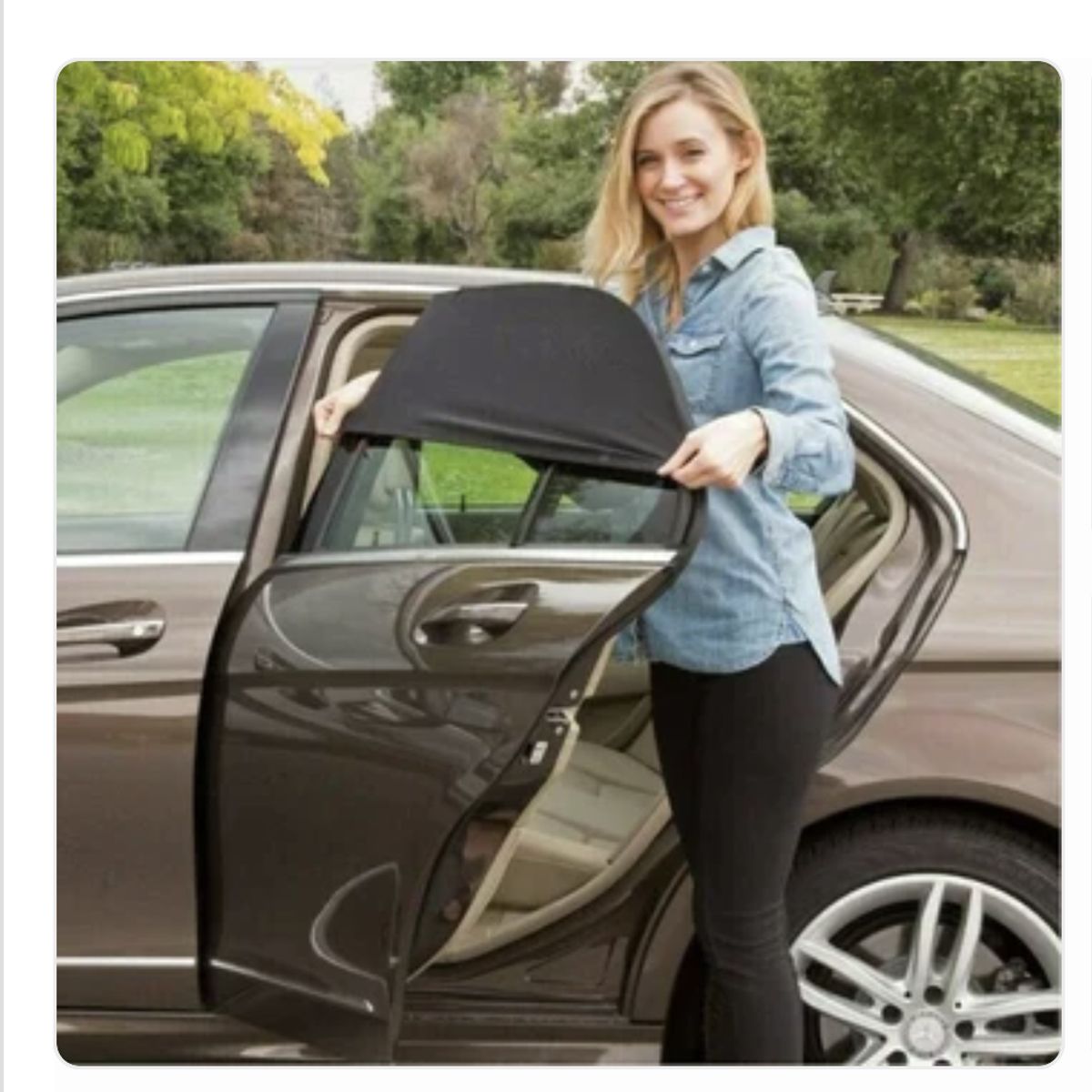 AURELA - CarShades - Set de 4 Tapasoles de Malla para Ventana de Auto