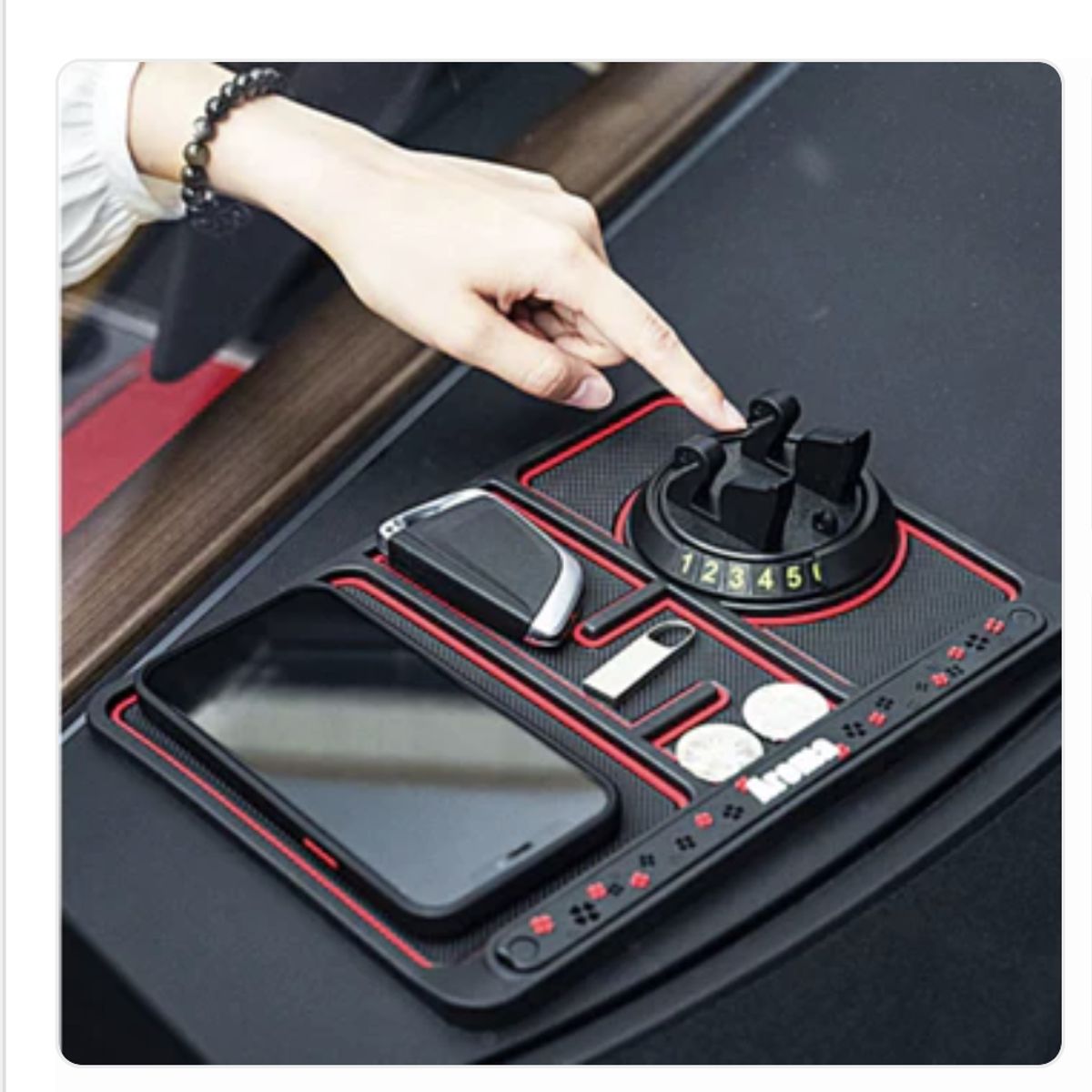 AURELA - Soporte Antideslizante para Celular 4 en 1 para Auto