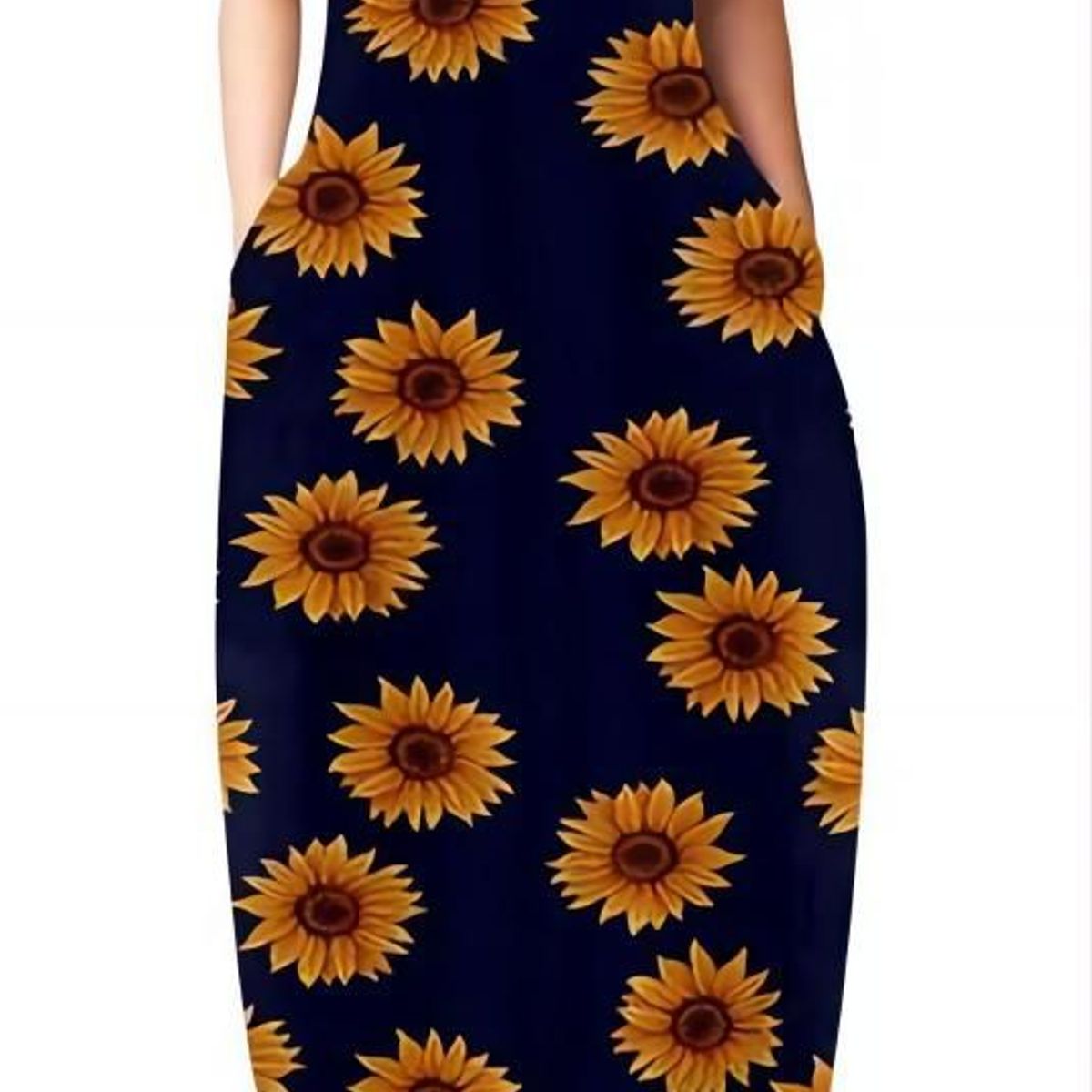 XHCY - Las Mujeres De La Moda Casual Tie-tinte De Impresión Vestido
