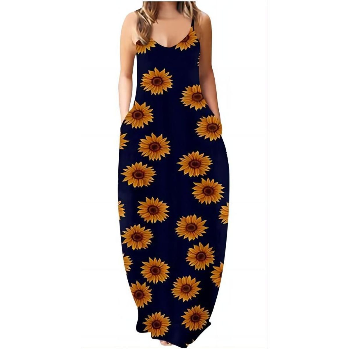 XHCY - Las Mujeres De La Moda Casual Tie-tinte De Impresión Vestido
