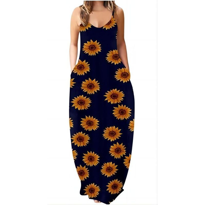 XHCY - Las Mujeres De La Moda Casual Tie-tinte De Impresión Vestido