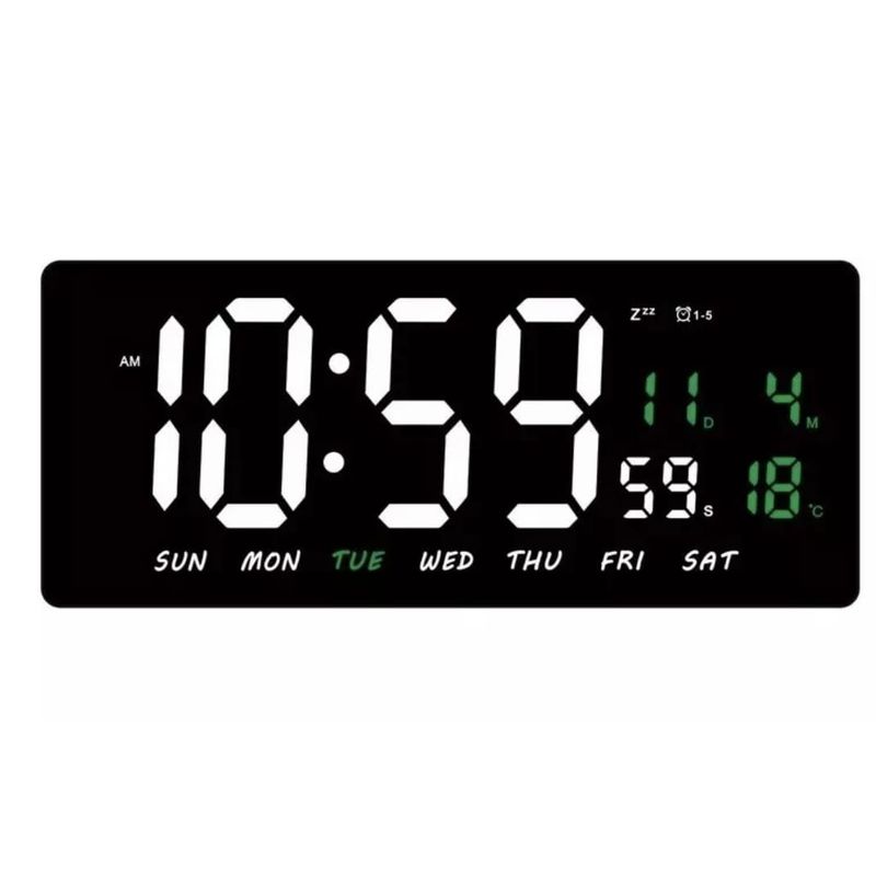 GENERICO - RELOJ DIGITAL LED PARED ALARMA  CALINDARIO