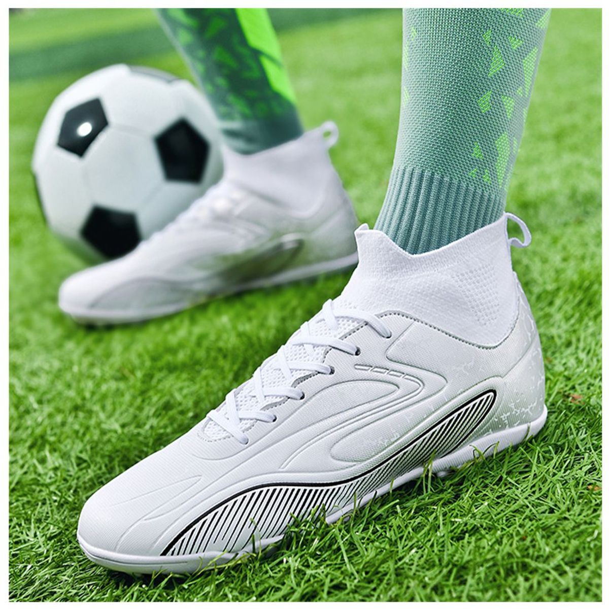 CURMOON - Zapatillas Futbol Con Tobilleras Unisex Curmoon - Regalo