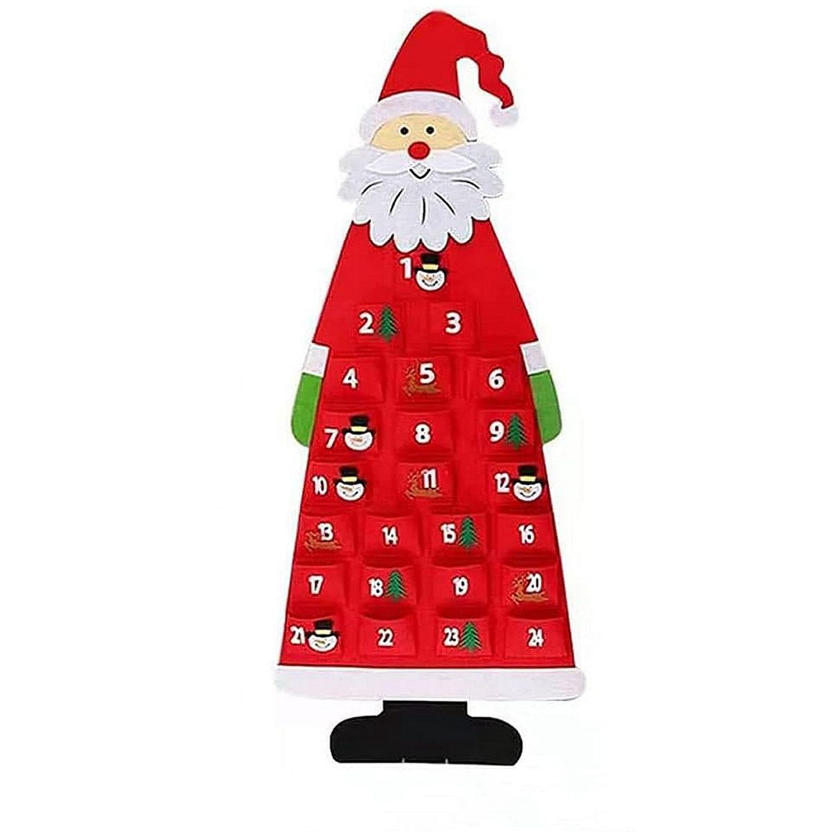 VATYERTY - Colgante Navideño De Santa Claus Con Estilo De Calendario rojo