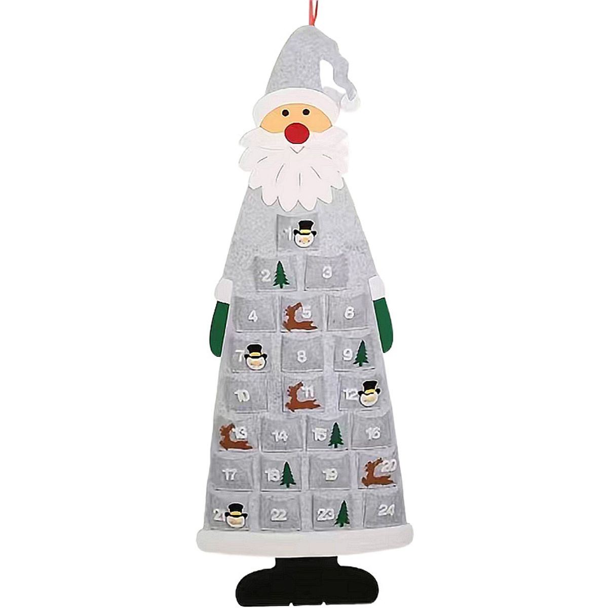 VATYERTY - Colgante Navideño De Santa Claus Con Estilo De Calendario gris