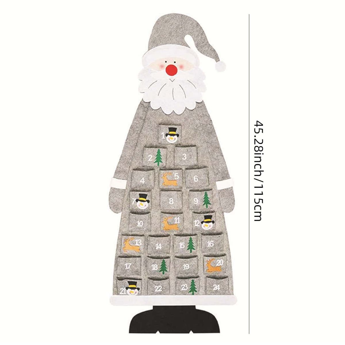 VATYERTY - Colgante Navideño De Santa Claus Con Estilo De Calendario gris