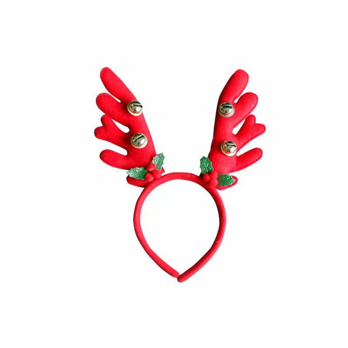 VATYERTY - 1 Pieza Diadema De Astas De Reno Y Campanas De Fibra