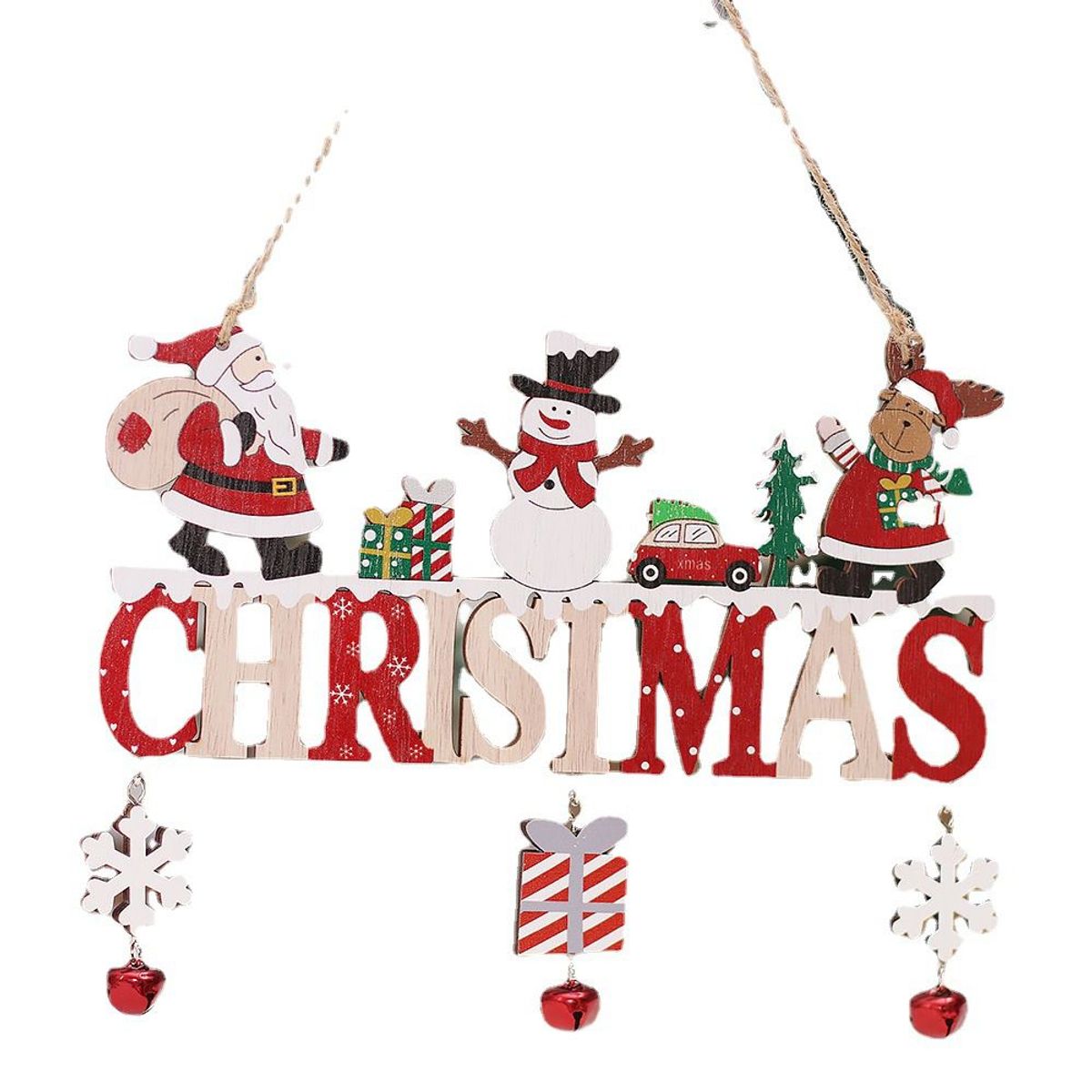 VATYERTY - 1 Pieza Adorno De Madera Colgante De Santa Claus