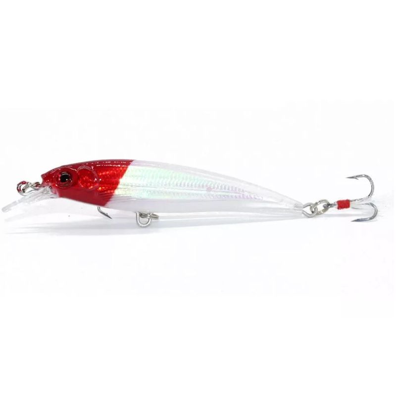 GENERICO - señuelo de pesca minnow red white.