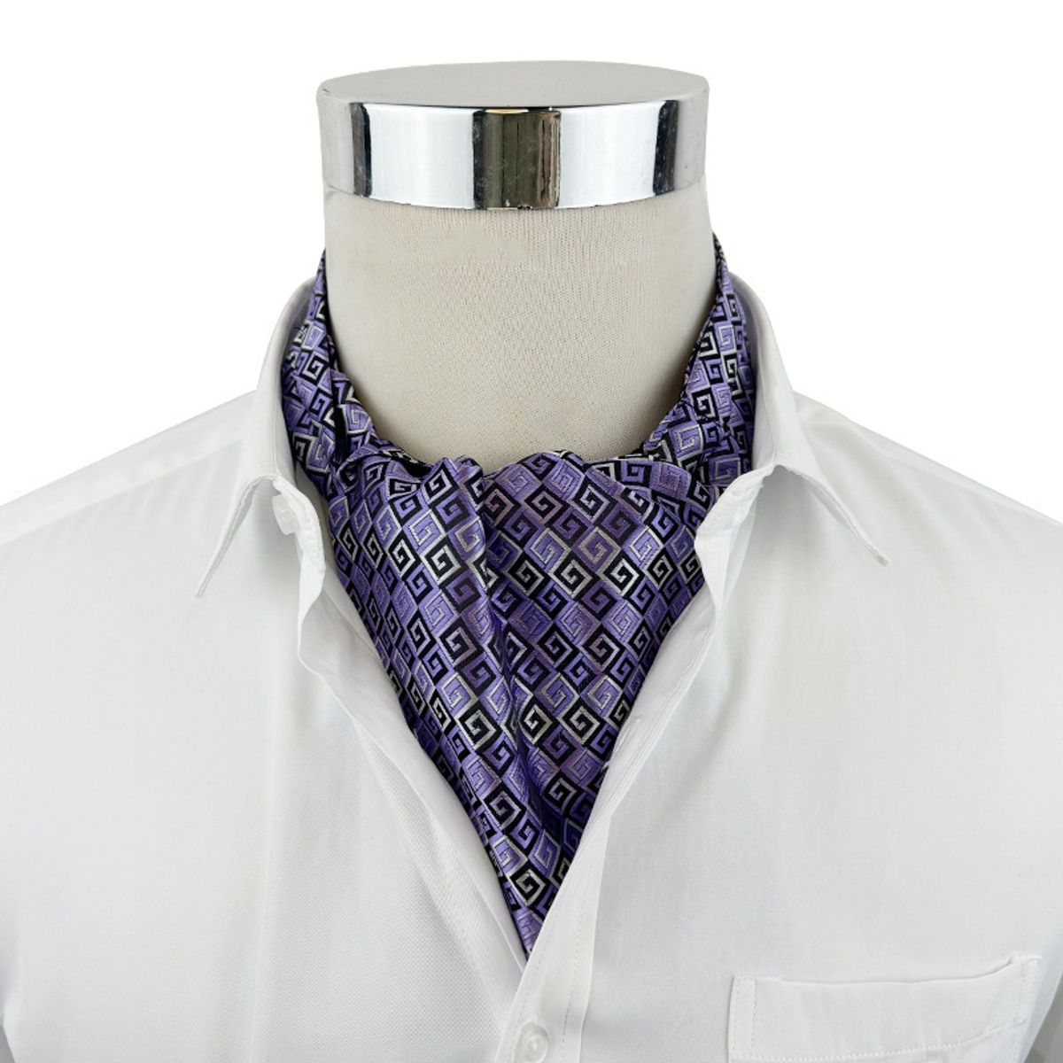 KAST PE - Corbata bufanda de vestir Ascot Seda Cravat Liam - Lila