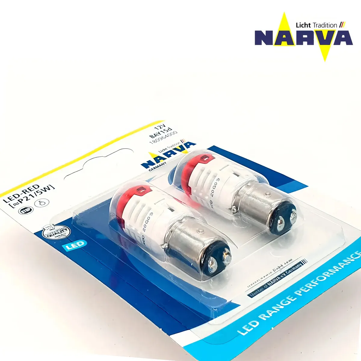 NARVA - Luces de Freno y Estacionar Led 1 Contacto P21/5W Rojo