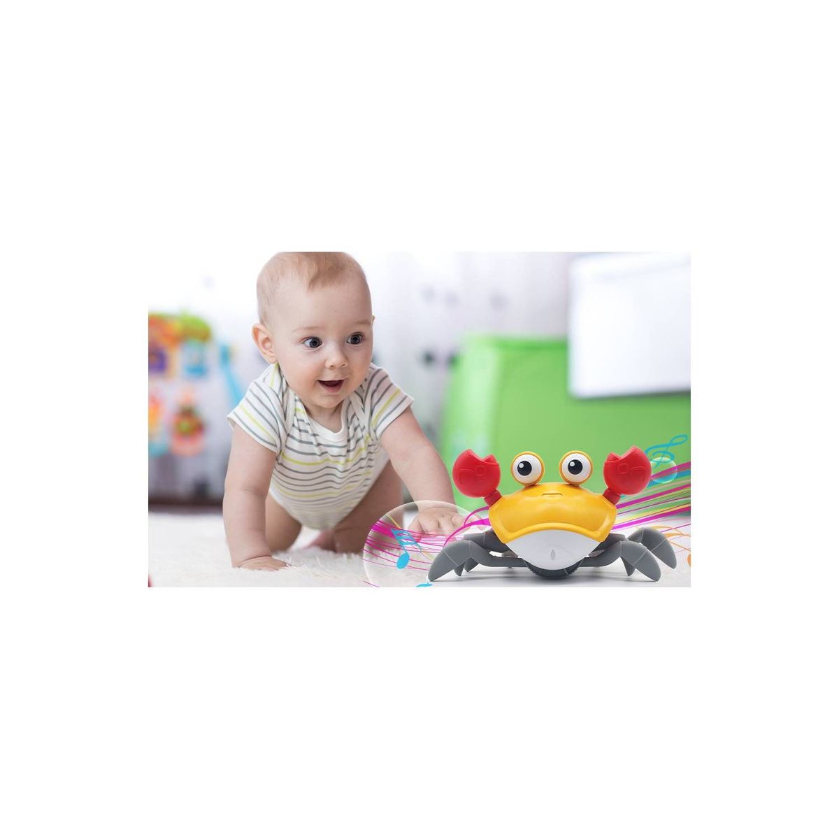 GENERICO - CANGREJO BAILARIN RECARGABLE CON SENSOR DE MOVIMIENTO