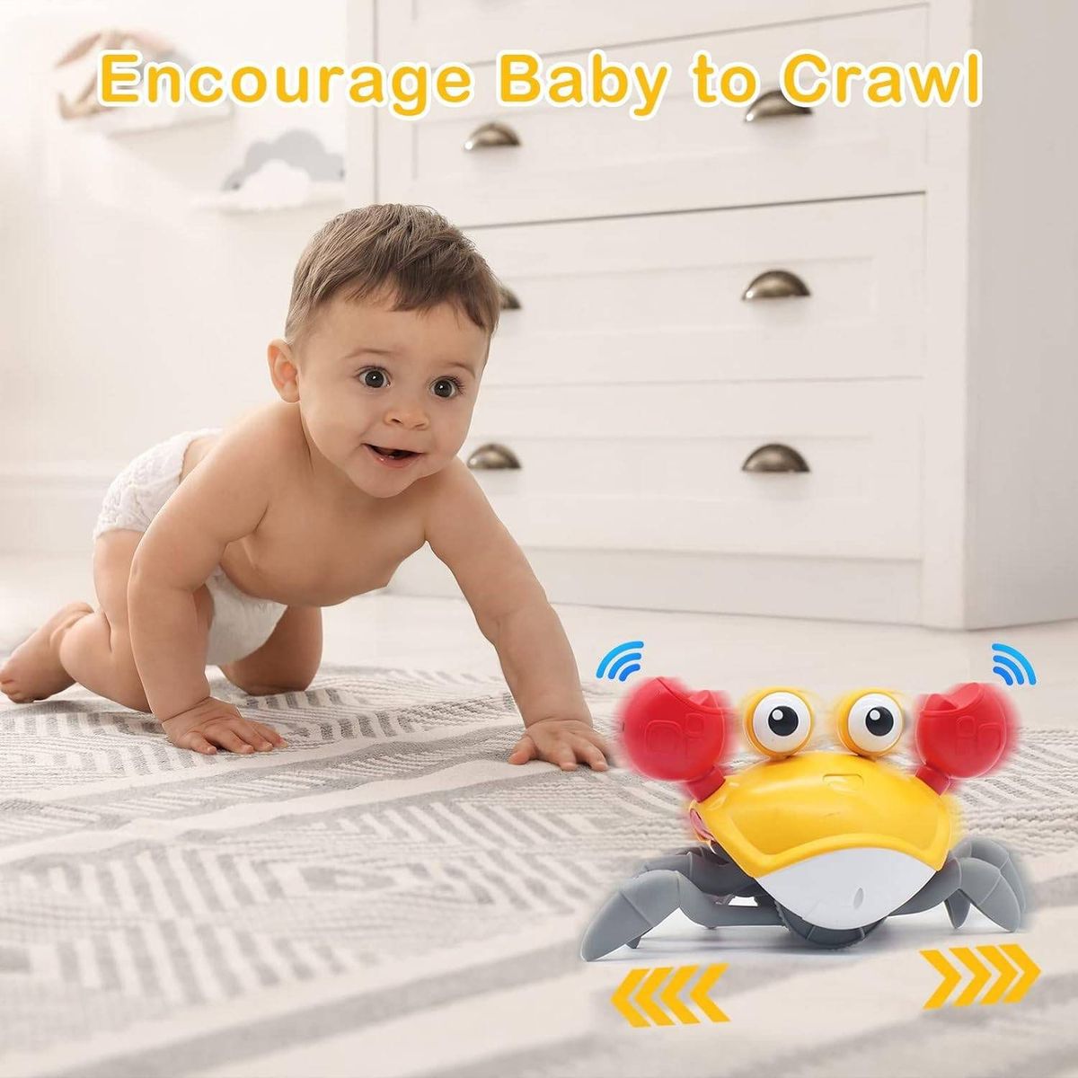 GENERICO - CANGREJO BAILARIN RECARGABLE CON SENSOR DE MOVIMIENTO