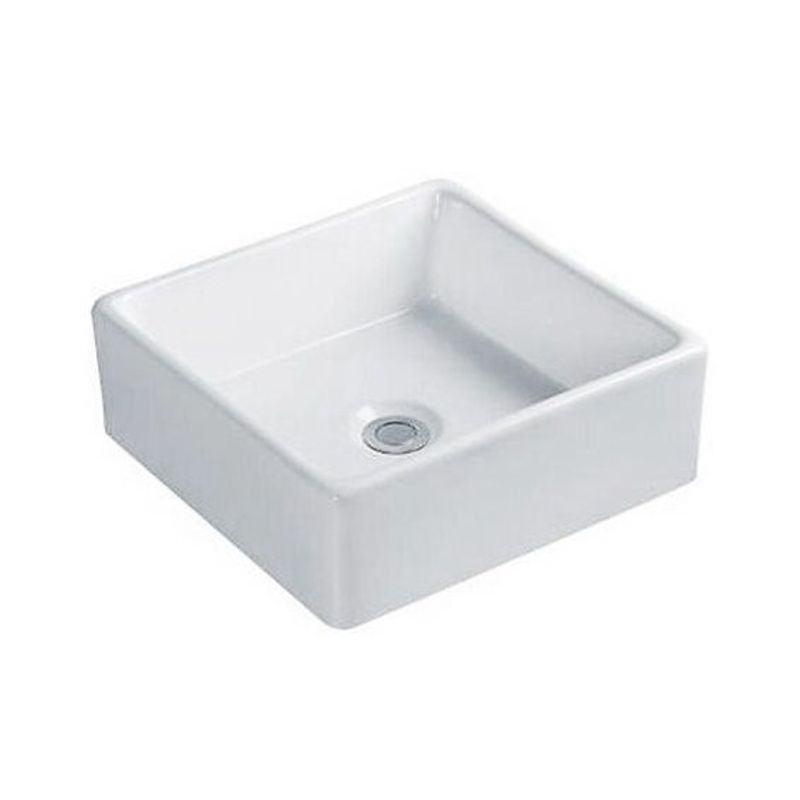 XM - LAVABO BOWL BLANCO DE LOZA ALICIA 38X38CM