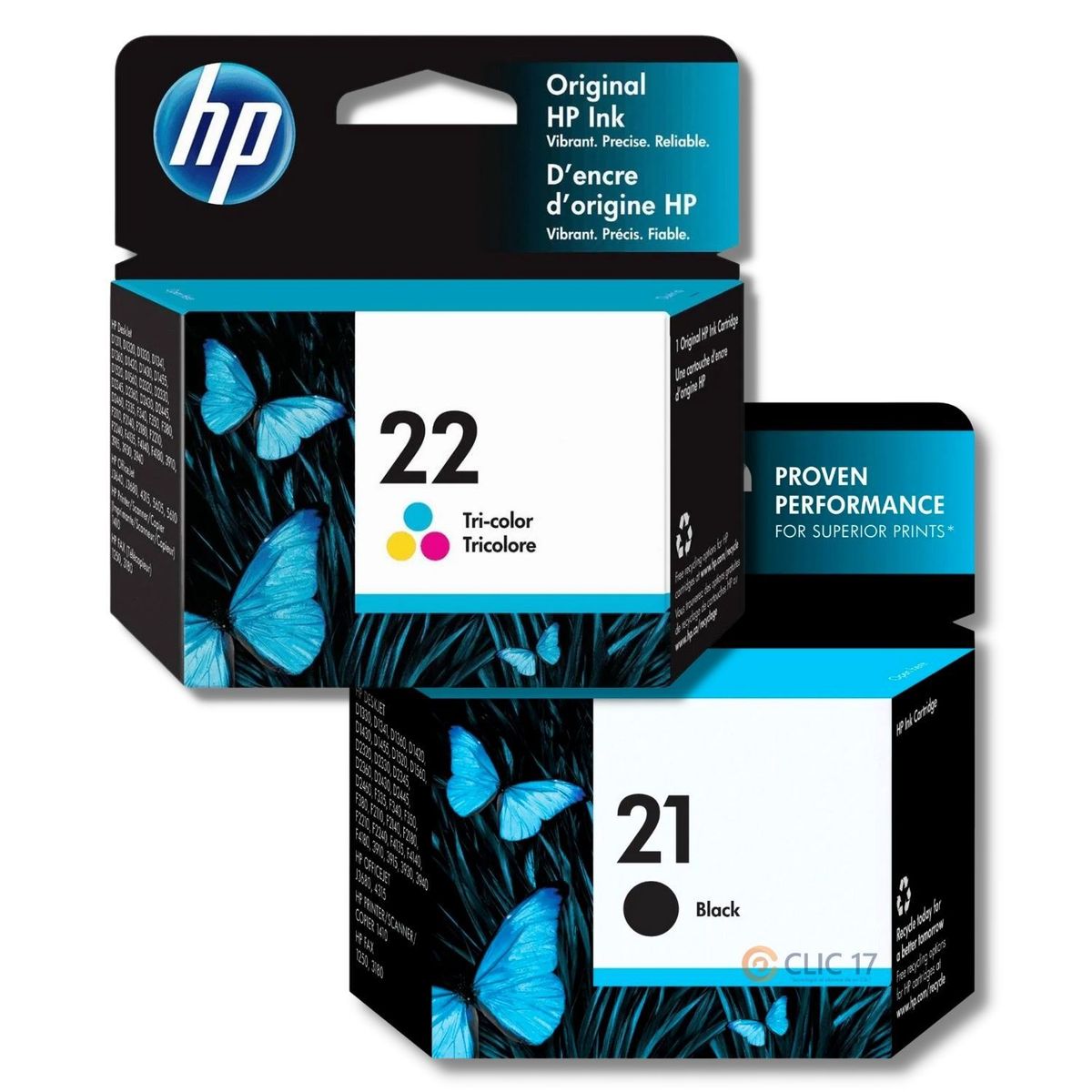 HP - Kit Tinta HP 21, 22 Negro, Tricolor