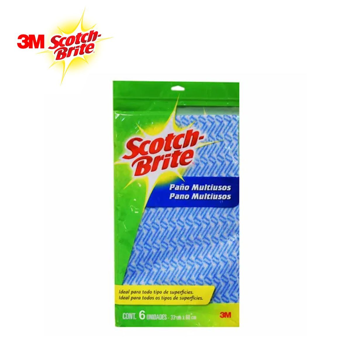 SCOTCH BRITE - Paño multiusos bolsa 6und azul SCOTCH-BRITE