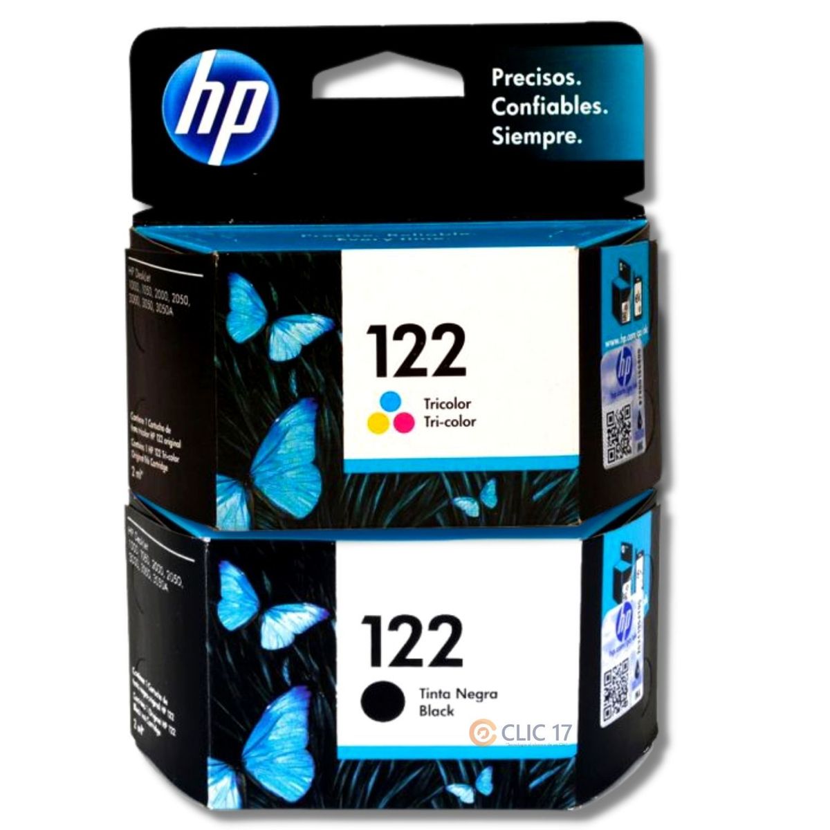 HP - Kit Tinta HP 122 Negro Tricolor