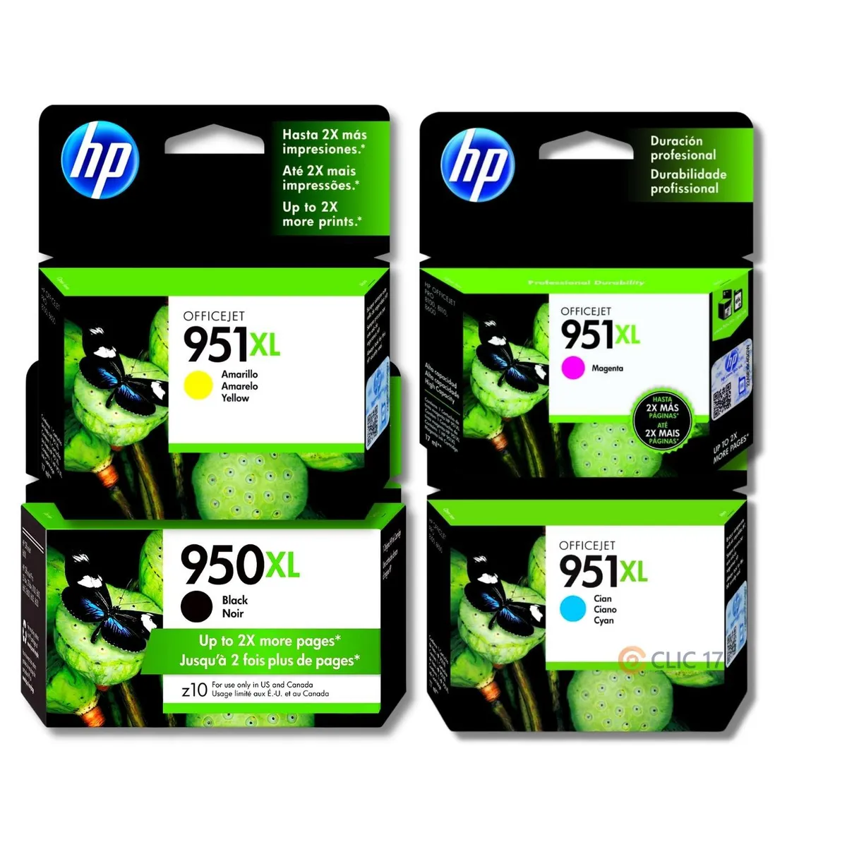 HP - Kit Tinta HP 950XL 951XL Cyan Magenta Amarillo Negro