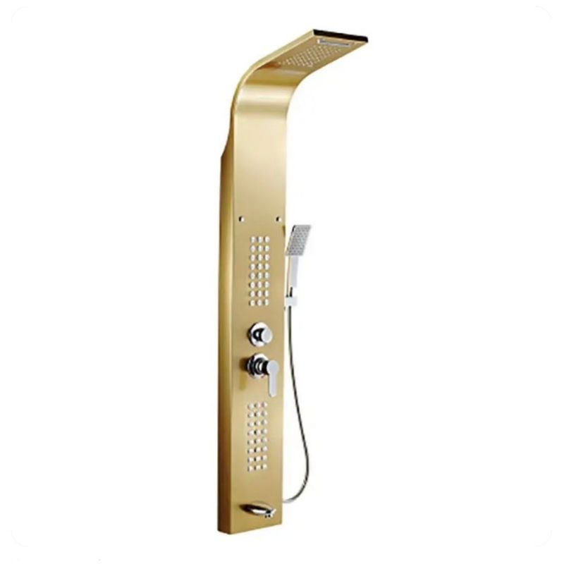 XM - Columna de Ducha Hidromasaje DORADO acero Inoxidable