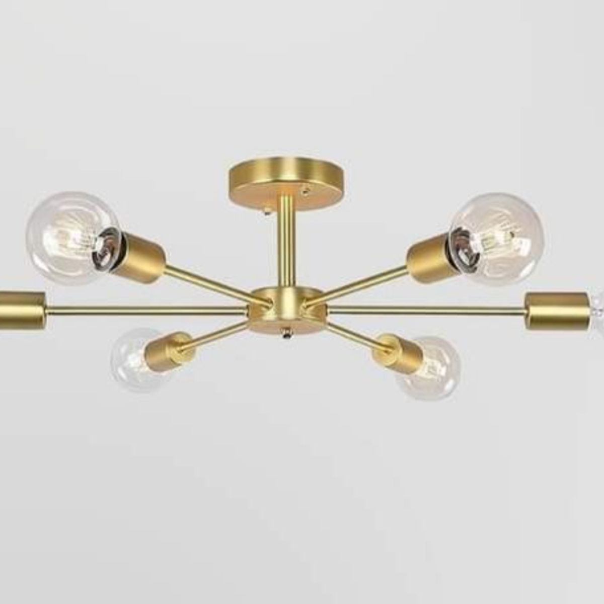 GENERICO - Lámpara Colgante Brisa Dorado 6 Luces, Focos