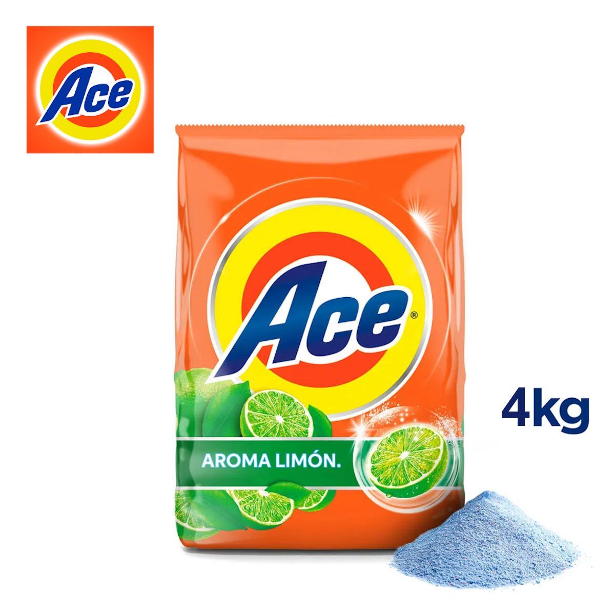 ACE - Detergente en polvo 4 kilos ACE limón