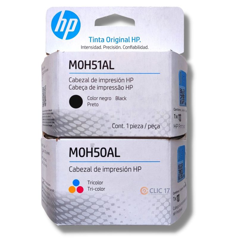 HP - Kit Cabezal HP M0H51AL M0H50AL Negro Tricolor Original