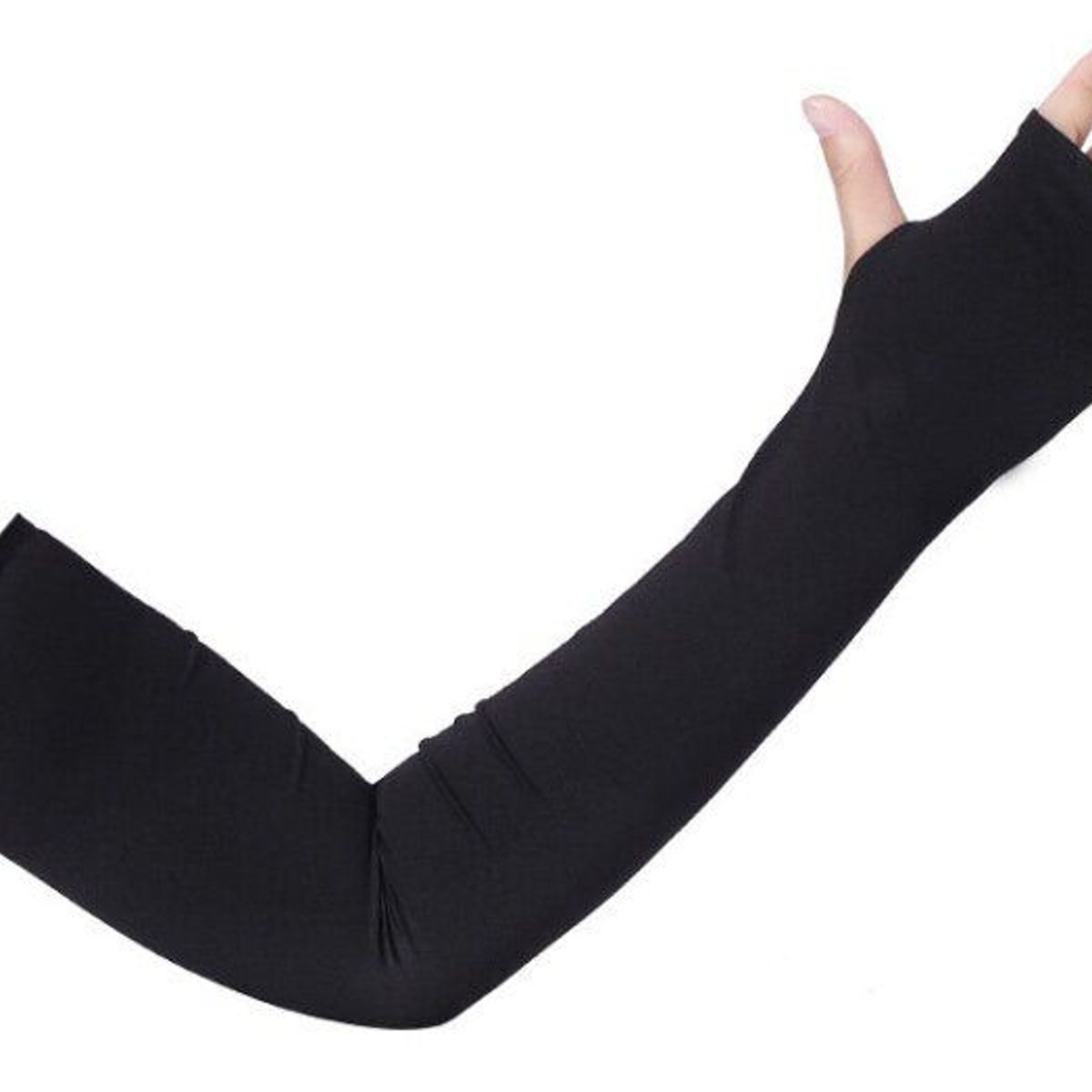 GENERICO - MANGA DE BRAZO PROTECCIÓN UV SEDA PROTECTORA NEGRO