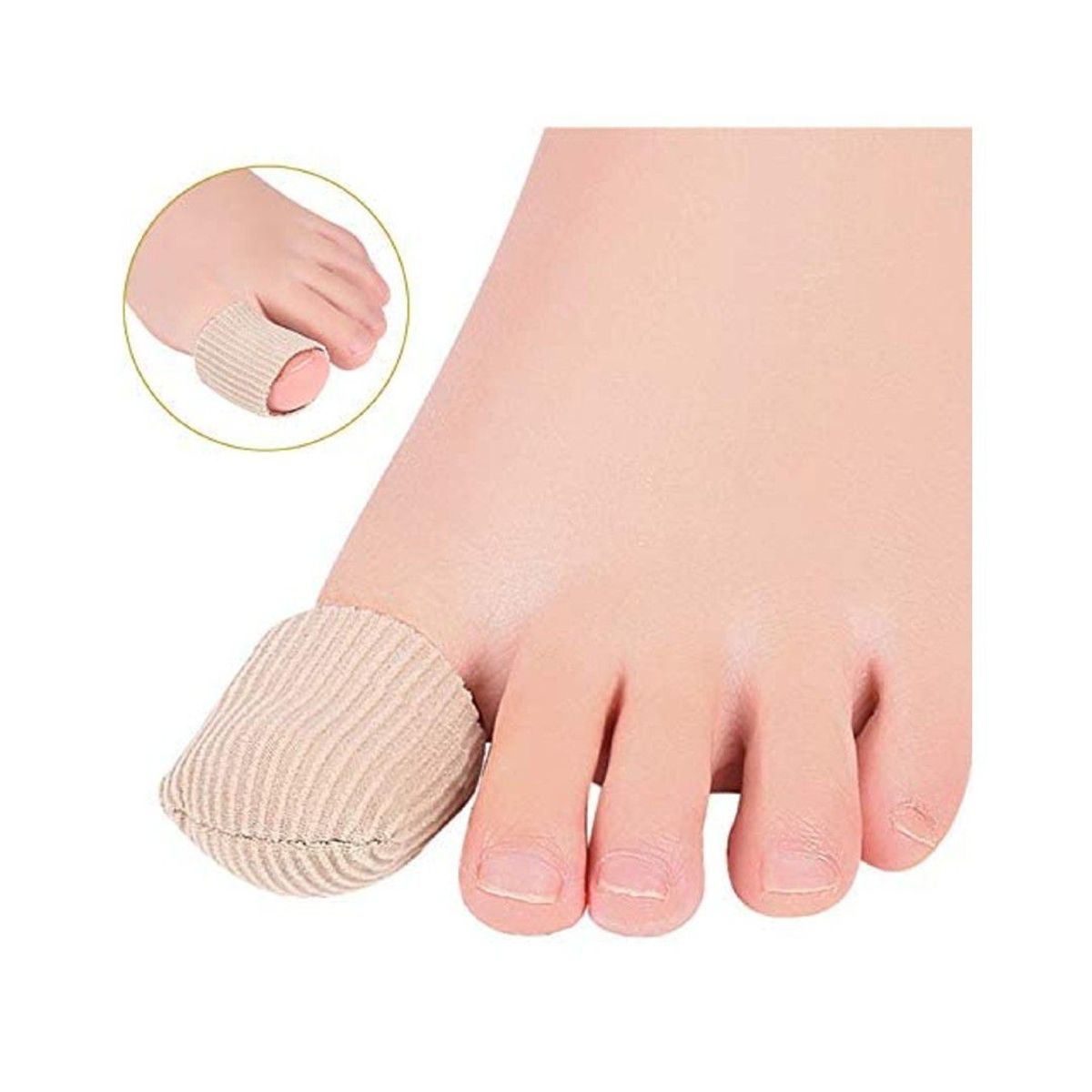 GENERICO - PROTECTOR DE DEDOS TUBULARES CON GEL DE SILICONA PARA MANOS Y PIES