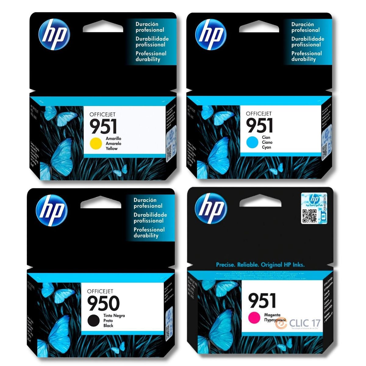 HP - Kit Tinta HP 950 951 Cyan Magenta Amarillo Negro