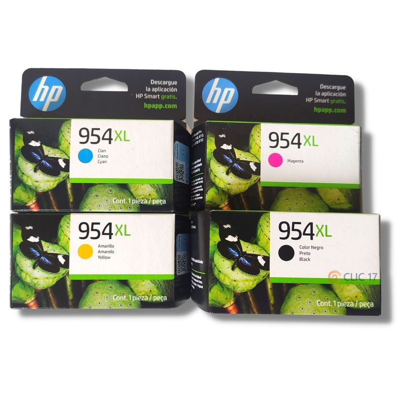 HP - Kit Tinta HP 954XL Cyan Magenta Amarillo Negro Original