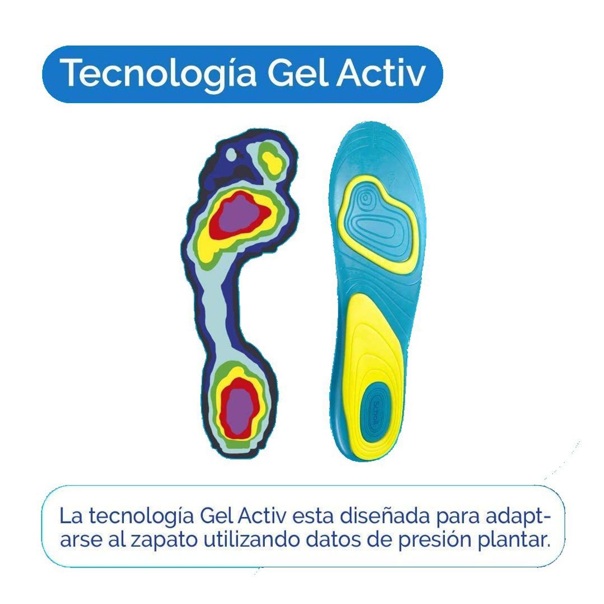 GENERICO - PLANTILLAS ORTOPÉDICAS DEPORTIVAS DE SILICONA AZUL ABSORVENTE DE GOLPES