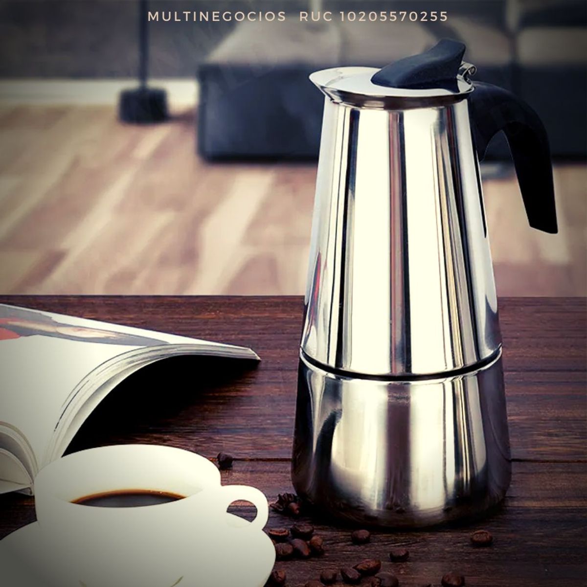 GENERICO - Cafetera moka italiana de acero 9tz