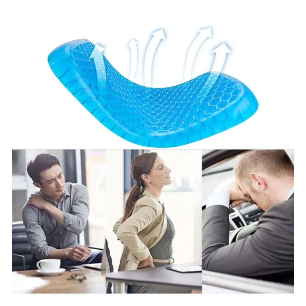 OEM - COJIN EN GEL IDEAL PARA ASIENTOS DE OFICINAS AUTOS SILLONES ETC