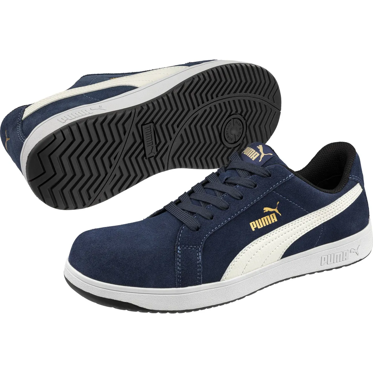 PUMA - ZAPATILLA DE SEGURIDAD ICONIC SUEDE NAVY LOW PUMA