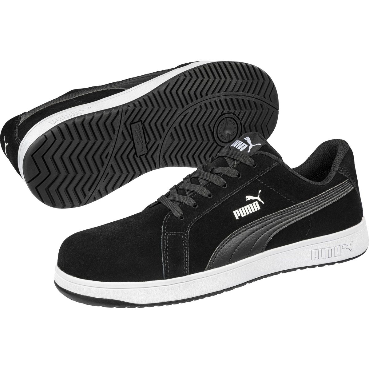 PUMA - ZAPATILLA DE SEGURIDAD ICONIC SUEDE BLACK LOW PUMA