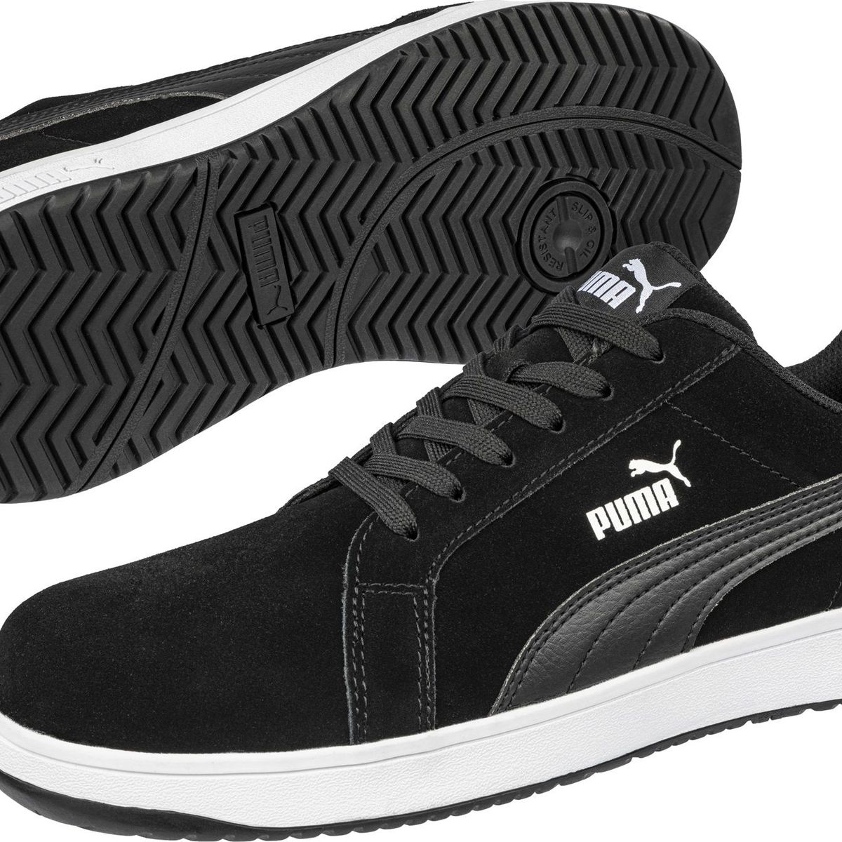 PUMA - ZAPATILLA DE SEGURIDAD ICONIC SUEDE BLACK LOW PUMA
