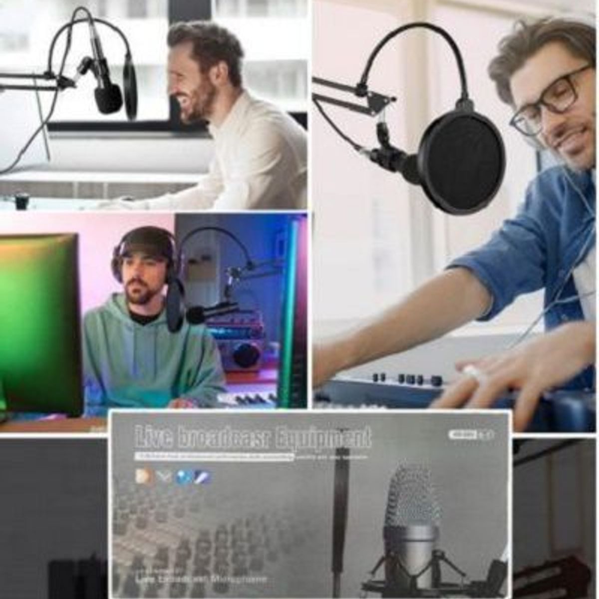 GENERICO - SET DE GRABACION MICRÓFONO DE TRANSMISIÓN EN VIVO