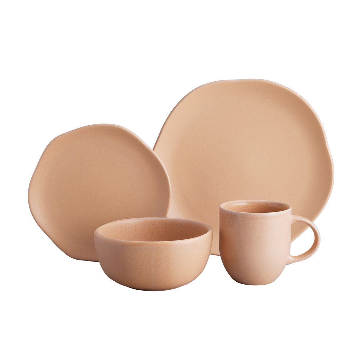 CORONA - Juego de Vajilla 16 Piezas CORONA - MODELO  ARENA DORADA