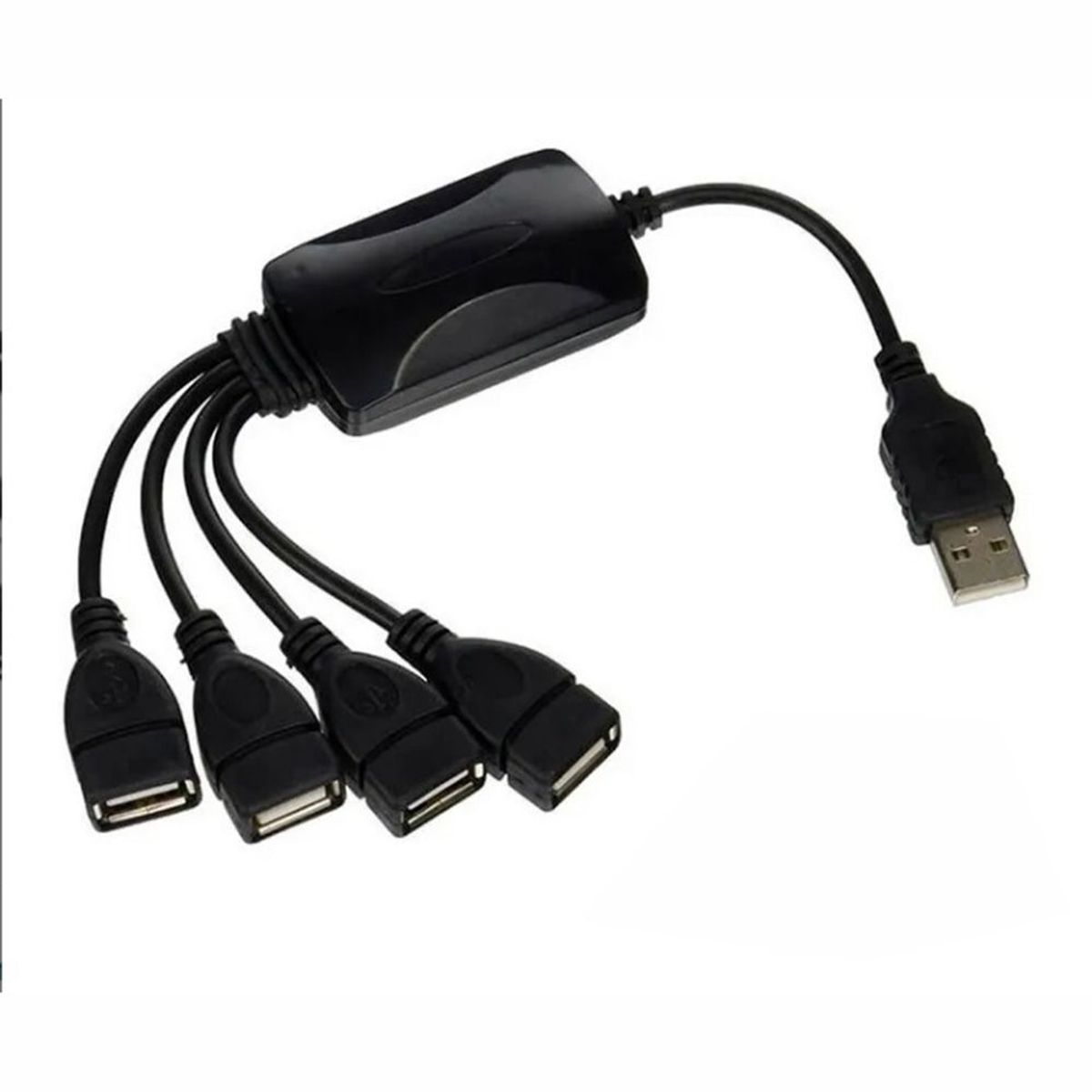 KLIP XTREME - HUB USB 2.0 de 4 puertos tipo PULPO para PC o MAC - negro