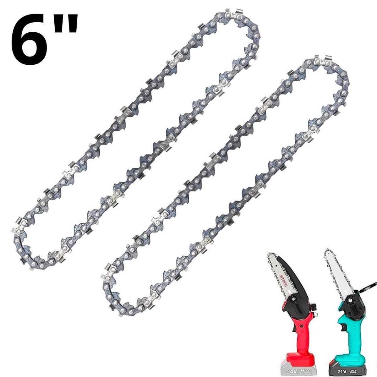 OEM - 02 Cadena Motosierra Repuesto 6 Pulgada