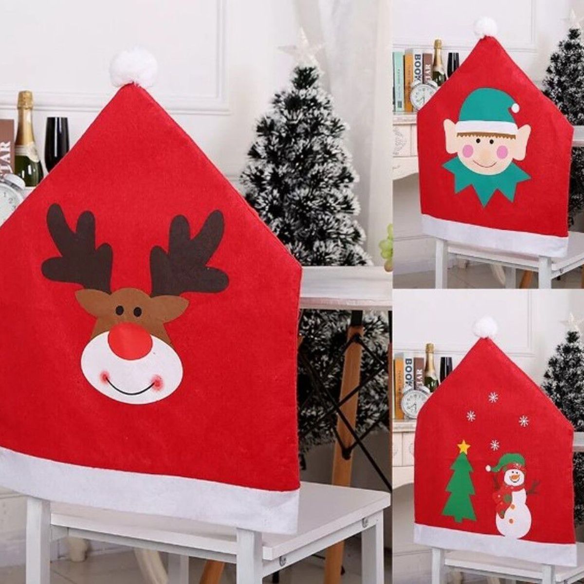 GENERICO - Fundas de Sillas Modelo Gorrito Decorativas de Calidad