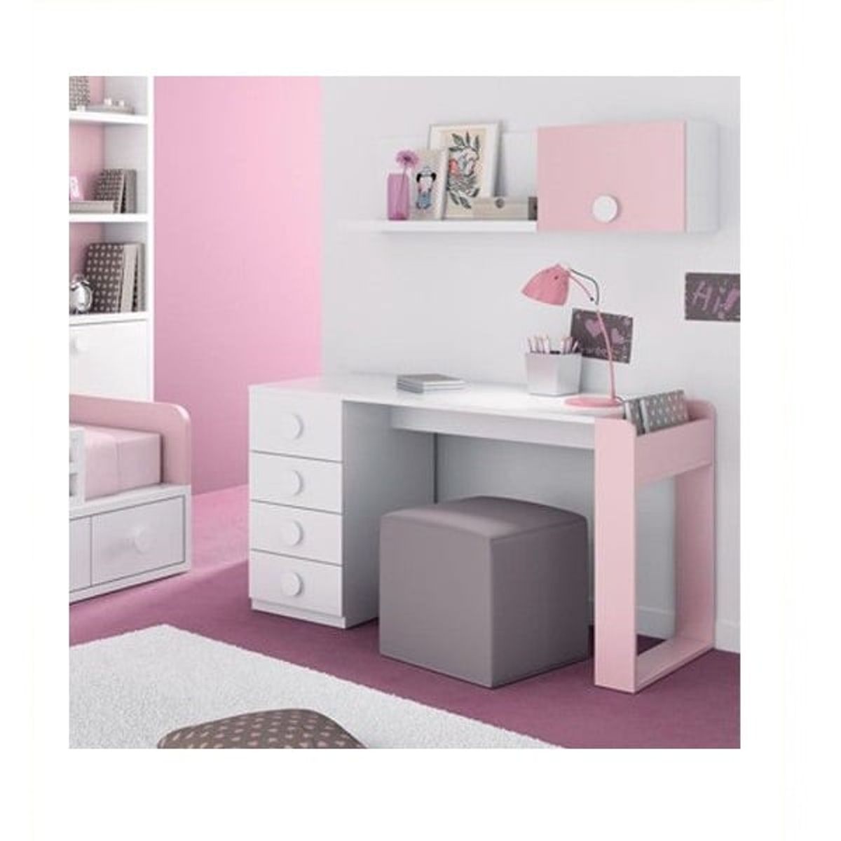 GENERICO - Escritorio pinky - la casa del mueblero - rosado