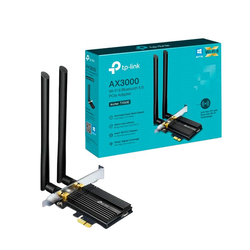 TP LINK - TARJETA DE RED TP-LINK ARCHER TX50E AX3000 P/N: ARCHER TX50E