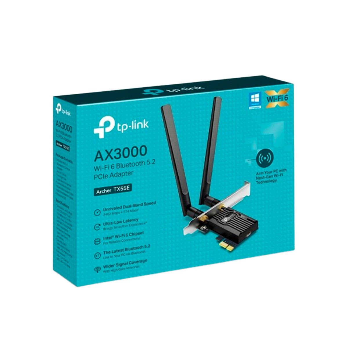 TP LINK - TARJETA DE RED TP-LINK ARCHER TX55E AX3000 DUAL BAND P/N: ARCHER TX55E