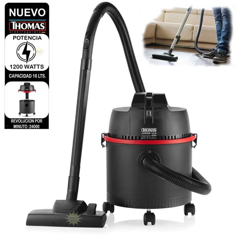 THOMAS - Aspiradora THOMAS Junior TH-1216 Polvo y Agua - Tecnología Alemana