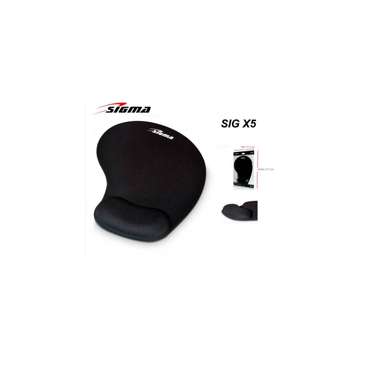 SIGMA - PAD MOUSE SIGMA X5 ALMOHADILLA NEGRO