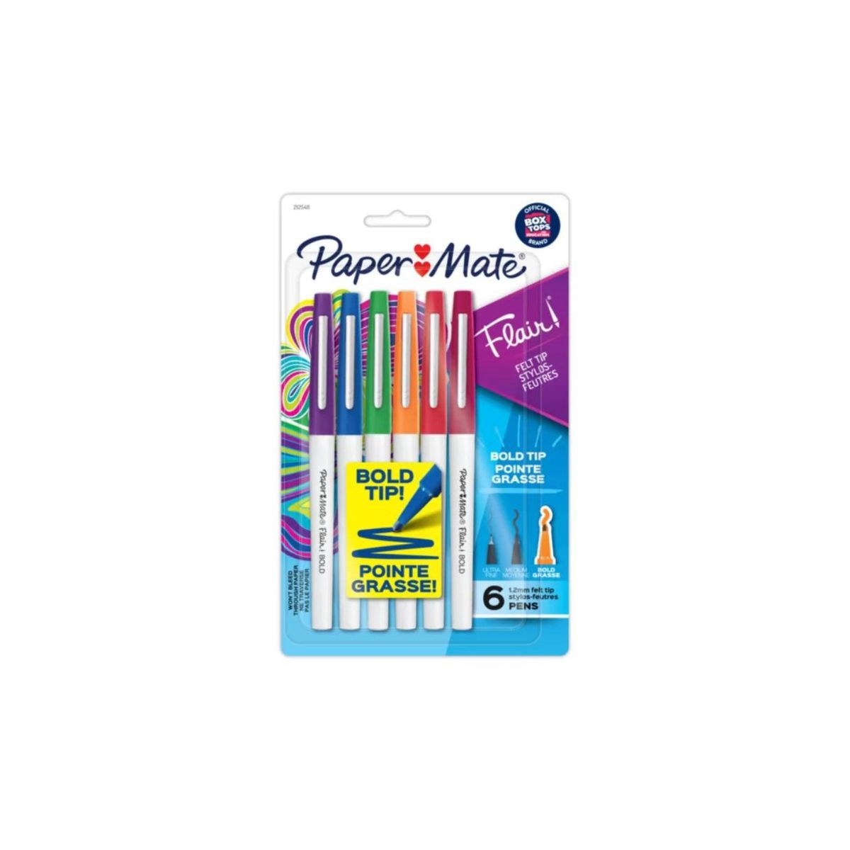 PAPER MATE - Paper Mate Marcadores Flair Bold 6ct