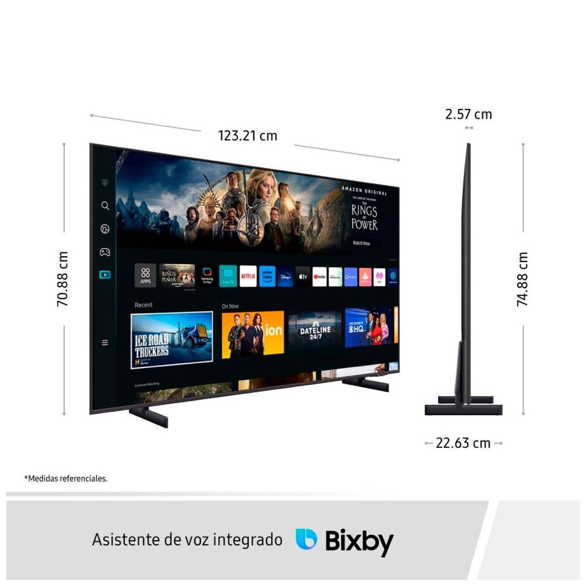 SAMSUNG - Tv Led Samsung 55 Smart Crystal 4K UN55CU8000G Nuevo Modelo - Negro